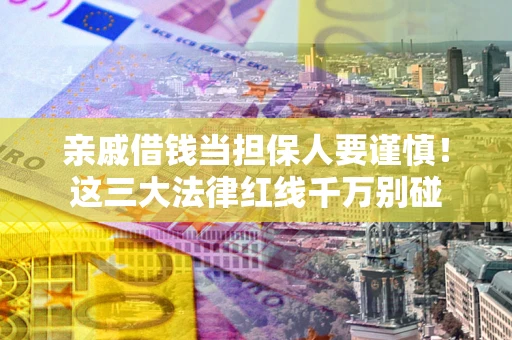 济南亲戚借钱当担保人要谨慎！这三大法律红线千万别碰
