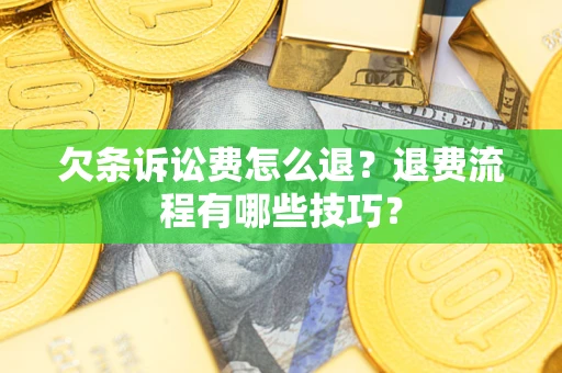 济南欠条诉讼费怎么退？退费流程有哪些技巧？