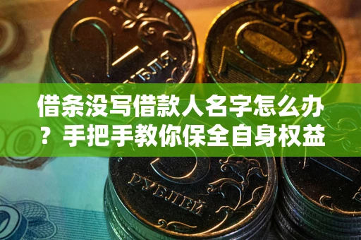 济南借条没写借款人名字怎么办？手把手教你保全自身权益