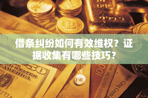 济南借条纠纷如何有效维权？证据收集有哪些技巧？
